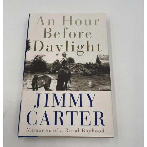 Jimmy Carter Signed Book An Hour Before Daylight Full Name Rare JSA COA - Picture 2 of 11